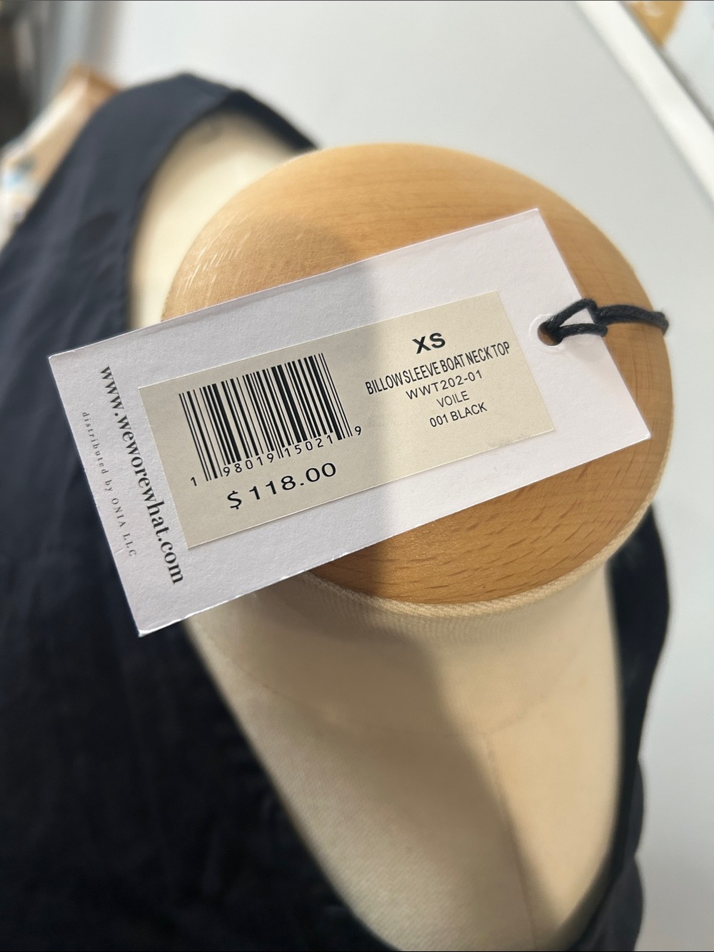 WeWoreWhat Billow Sleeves Boatneck Top - Picture 4 of 5